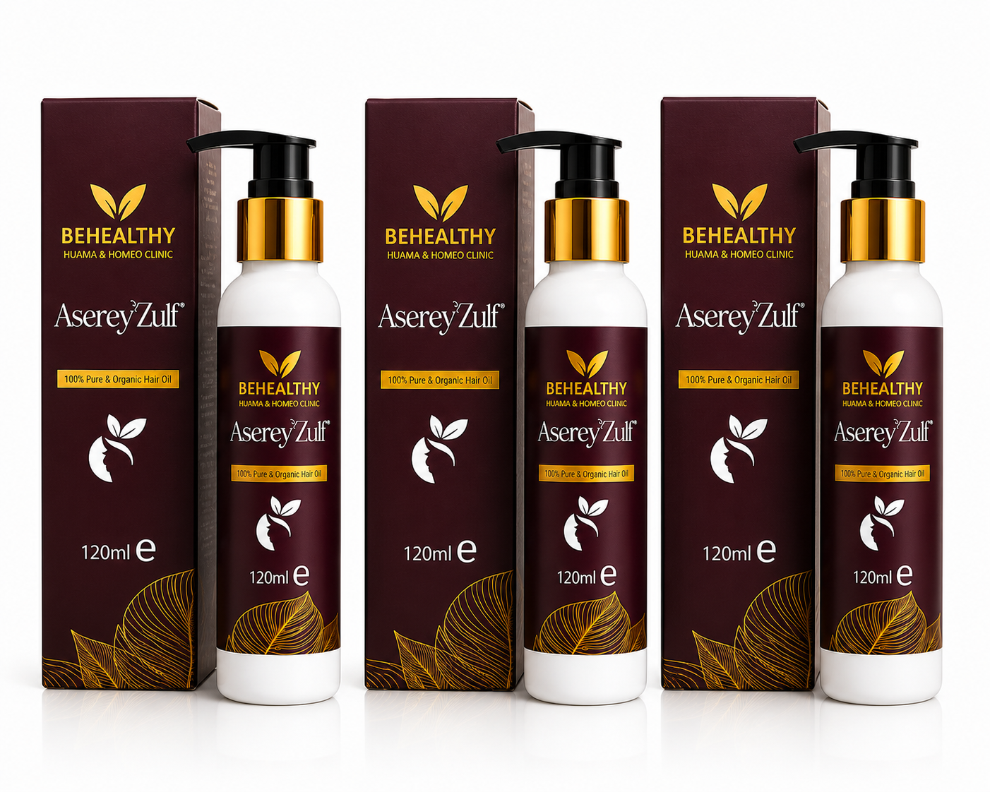 3 Hair Oil Bottles - Complete Hair Revival Kit